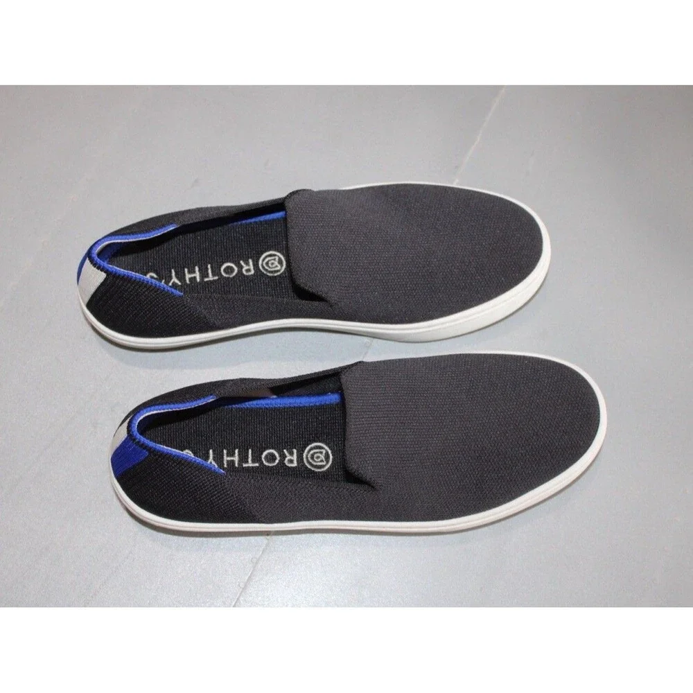 Rothy’s The Original‎ Slip On Sneakers Womens 7.5 Black Knit Casual Comfort